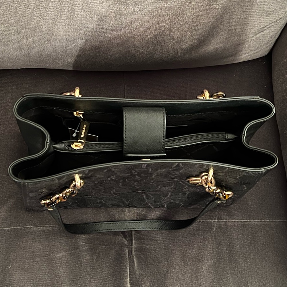 Michael Kors Large Sofia Floral Leather Tote Black - Picture 2 of 9